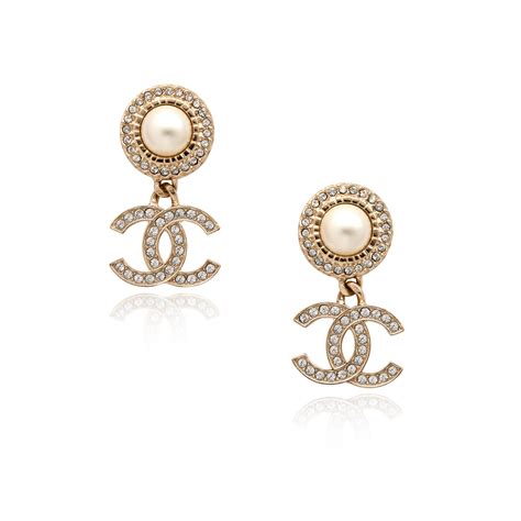 white chanel cc earrings|Chanel earrings website.